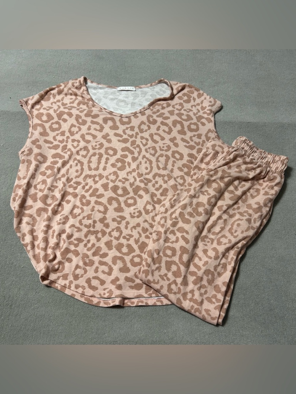 Karlie Pink Leopard Print Everday Lounge Set - Top and Pants - Womens Size L